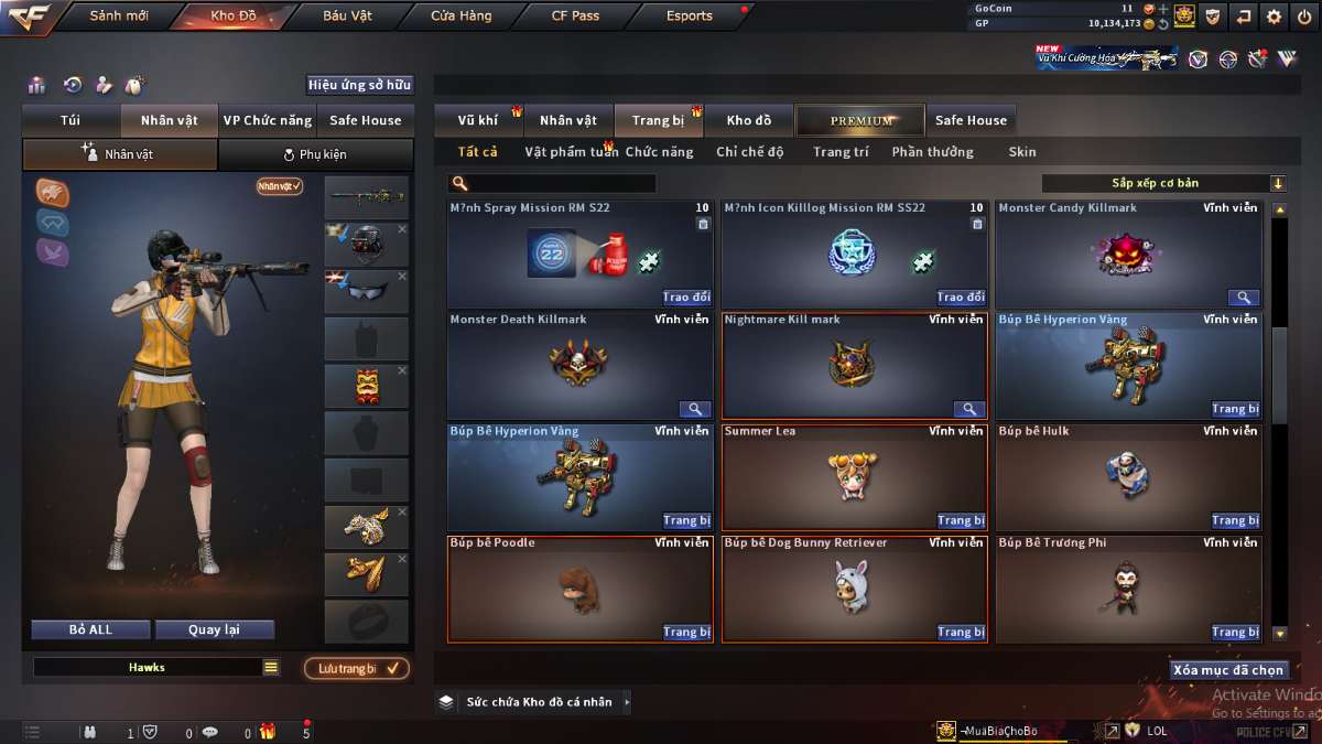 shop acc cf uy tin gia re